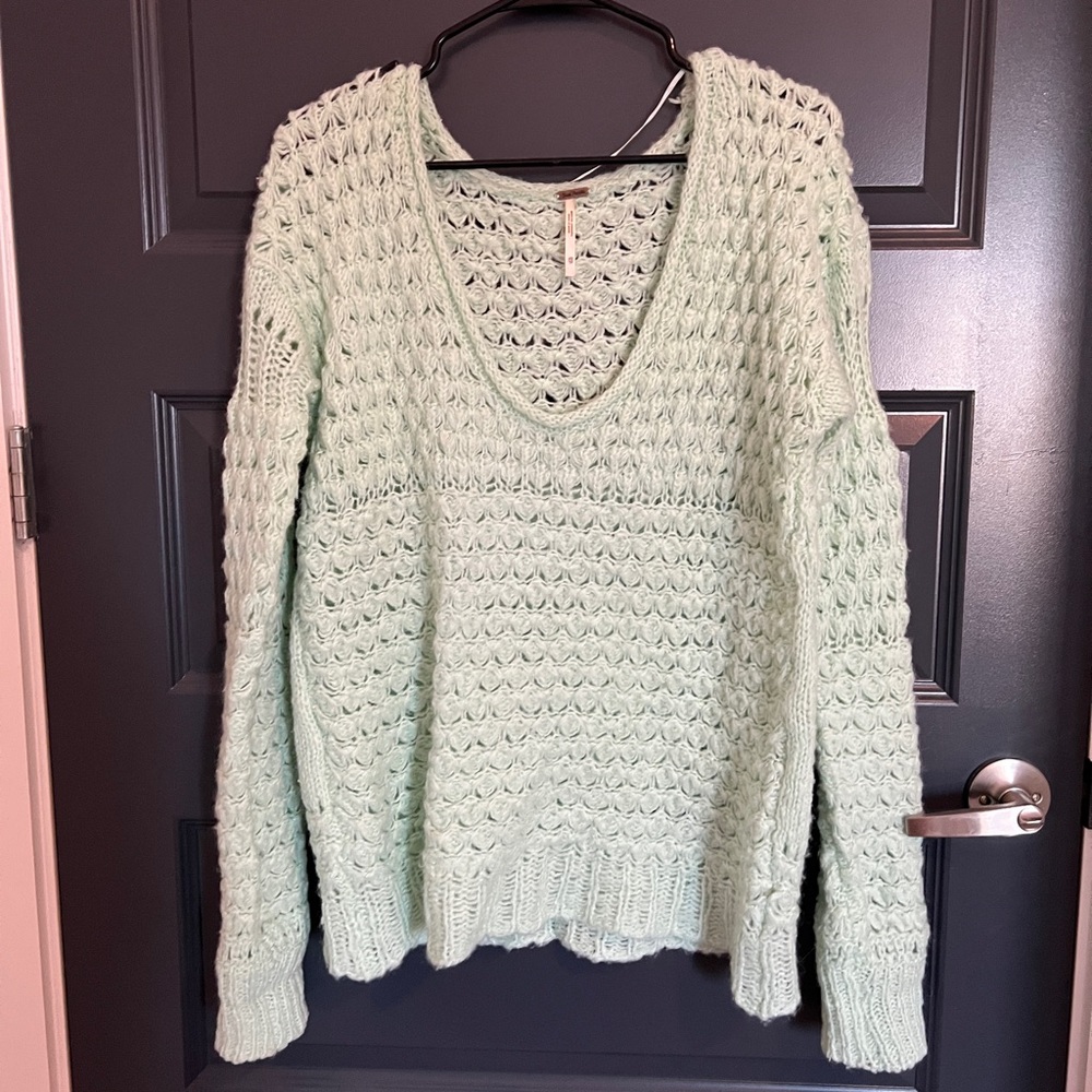 Free People mint sweater